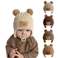 Pikkukuva 3 / 3: Vauvan Beanie-Pipo, Vauvan ja Taaperon Talvinen Lämmin Neulepipo khaki