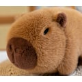 Miniatyrbillede 6 af 11: Capybara i Avocado Plushie Blød Fuzzy Skjul i Plys Kastpude 46cm