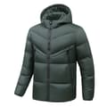 Herrarnas Snap Front Pufferjacka navy green 2XL