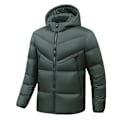 Miniatyrbillede 1 af 2: Mænds Snap Front Pufferjakke navy green 3XL