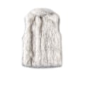 Miniatyrbilde 2 av 11: Vinterjakke for kvinner i kunstig pels, uten ermer white 2XL