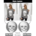 Pikkukuva 5 / 6: Naisten Halloween-Huppareita Kallokuvioisilla T-paidoilla grey XXL