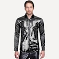 Miniatyrbilde 3 av 5: Menn sequin skjorte, 70-talls disco party Halloween kostyme L