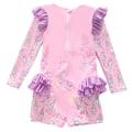 Miniatyrbilde 2 av 7: Jente-badeantrekk med lang erme, mermaid-design og rynker, UV-beskyttelse Color 2 5XL