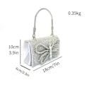 Miniatyrbilde 5 av 7: Kvinners Aftenveske Glitter Clutch Penger for Kvinner Aften Bryllup Fest Veske silver