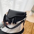 Miniatyrbild 2 av 7: Dam Sadel Axelväska Clutch Plånbok Liten Crossbody Väska black