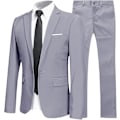 Miniatyrbild 1 av 6: Herrar Slim Fit 2-delad Kostym, Kavaj, Byxor grey M