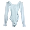 Miniatyrbilde 1 av 4: Tights balletdrakter for voksne, bodyer, dansesett for trening white M