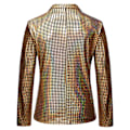 Miniatyrbilde 2 av 3: Menn Metallisk Jakke Blazer 70-talls Disco Party Sportjakke gold S