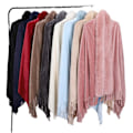 Miniatyrbild 2 av 2: Dam Scarf Pashmina Sjal och Wraps för Kväll Lång Scarf red