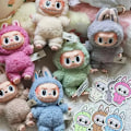 Pikkukuva 3 / 7: Popmart Labubu The Monsters Lisa Seme Heart Macarrr Vinyylipohjainen Trendilelu blue