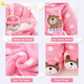 Miniatyrbillede 4 af 5: Baby Nyfødt Jumpsuit Footie Hætteforsynet Tyk Vinter Bunting Yderbeklædning Snebukser Pyjamas pink 3M