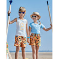 Miniatyrbild 4 av 6: Pojk Hawaii Badbyxor Pojkar Badkläder Baddräkt Pojkar Badshorts Badkläder Red 1 3XL