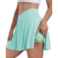 Miniatyrbild 2 av 5: Kvinnors Tennis Golf Kjolar Hög Midja med Fickor Inre Shorts för Atletiska Sporter Green S