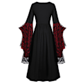 Pikkukuva 2 / 3: Naisten Goottilainen Mekko Pitsimekko Halloweenin Karnevaaliasuun red XXXL