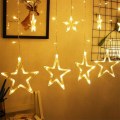 Miniatyrbild 4 av 7: LED Star Fairy String Lights Gardinfönster Julfest Bröllop Xmas Dekor Warm White