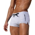 Miniatyrbilde 1 av 4: Sexy Badebukser for Menn - Hurtigtørkende Strandshorts white XL