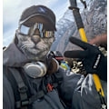 Miniatyrbild 5 av 5: Djurmönstrat ansiktsöverdrag Halv ansiktshalsduk Balaclava Huvudbonad Elastiskt hårband Style 2