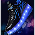 Pikkukuva 5 / 9: Lasten LED-USB-ladattavat yhden pyörän rullaluistelukengät black and blue 37