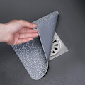 Miniatyrbilde 3 av 10: Gulvavløpsmatte i silikon, luktdempende, med silikagel-avløpsplugger grey 15*15cm