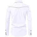 Pikkukuva 3 / 5: Miesten rento pitkähihainen napitettu paita, jossa on brodeeraus White 1 XL
