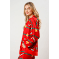 Miniatyrbild 2 av 10: Dam Candy Cane Julpyjamas Randig Loungeset Jul-PJs Set red L