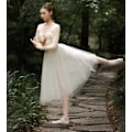 Miniatyrbillede 4 af 9: Strømpebukser balletdragter voksen bodydragter dansetræningsdragter Beige L
