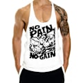 Miniatyrbillede 1 af 3: Mænds Trænings Stringer Tanktop Atletisk Hurtigtørrende Y-Ryg Toppe white XL