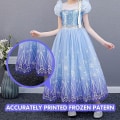Pikkukuva 4 / 5: Tyttöjen Valoisa Lumikuningatarmekko Halloween Jää Joulu Frozen Elsa Lasten Asuste 150cm