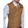 Herre Suede Dobbeltbrystet Vest brown M