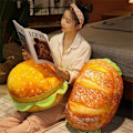 Miniatyrbilde 6 av 6: 3D Simulert Pluss Burger Pute, Morsomme Puter Hamburger Sofa bread