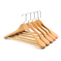 Miniatyrbild 1 av 3: Lyxiga breda trägalgar med låsbar stång, 5-pack Log color
