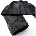 Miniatyrbillede 7 af 8: Mænds Blomster Tuxedo Blazer Rose Broderet Suit Jakke 2XL
