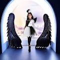 Miniatyrbild 4 av 6: Änglavingar Kostymset Barn Prinsessa Cosplay för Fest