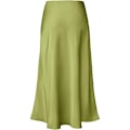 Miniatyrbild 2 av 5: Kvinnor Lång Satinkjol Silke Elegant Hög Midja Flared A-Linje Midi Kjolar green L