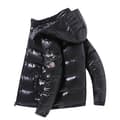 Herrar Blank Downjacka Vinter Tjock Värmejacka black XXL