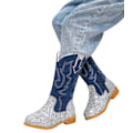 Pikkukuva 1 / 5: Tyttöjen Cowboy-saappaat Unisex-Lapsi Keski-Vasikka Glitter Toddler Cowboy-saapas silver 32