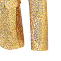 Miniatyrbillede 6 af 8: Mænds Sequin Blazer Dragt En Knaps Slim Fit Mænds Sequin Jakke gold S