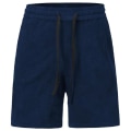 Miniatyrbild 4 av 5: Män 2-delad 80-tal 90-tal Sammets Tracksuit Outfits Casual Kortärmad Sammetsskjorta Set Navy Blue L