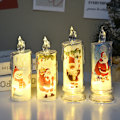 Miniatyrbillede 3 af 5: Julens Flammeløse Lys til Hjemmedekorering Julegave style3 6.5*18.3cm