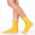 Miniatyrbillede 3 af 6: Dames Fuzzy Sokker med Greb Bløde Fluffy Slippersokker yellow