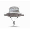 Pikkukuva 2 / 5: Miesten aurinkolakit kesähattu leveä reuna pakattava cowboy-hattu vaelluskalastushatut Light Grey