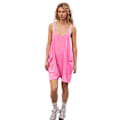 Miniatyrbilde 4 av 5: Sommerkjole for kvinner, avslappet, uten ermer, løs jumpsuit pink M