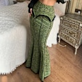 Miniatyrbild 8 av 9: Gotisk Högmidjad Slimmad Fishtail Maxi Lång Pennkjol för Kvinnor L