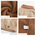 Miniatyrbillede 4 af 5: Mænds Vinterjakke Varmt Fleeceforet Frakke Light Khaki 4XL