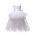 Miniatyrbild 1 av 5: Flickor Tulle Klänning Semesterfest Bal Klänningar White 6T(110-120cm)