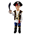 Pikkukuva 3 / 4: Halloween-pirattiasu, poikien pirattiasusetti, pirattivarusteet M