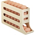 Miniatyrbilde 2 av 6: 2 stk Eggholder til kjøleskap, Eggdispenser Automatisk Rullende Eggbrett Oppbevaring 30 egg Yellow 1PCS