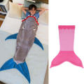 Miniatyrbillede 1 af 5: Bærbar Hajtæppe, Hajhale Dobbeltsidet Blødt Fleece Børnetæppe Pink#1