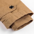 Miniatyrbilde 8 av 10: Vinterjakke for menn med fleecefôr, tykk arbeidsjakke, varm cargojakke med hette khaki 4XL